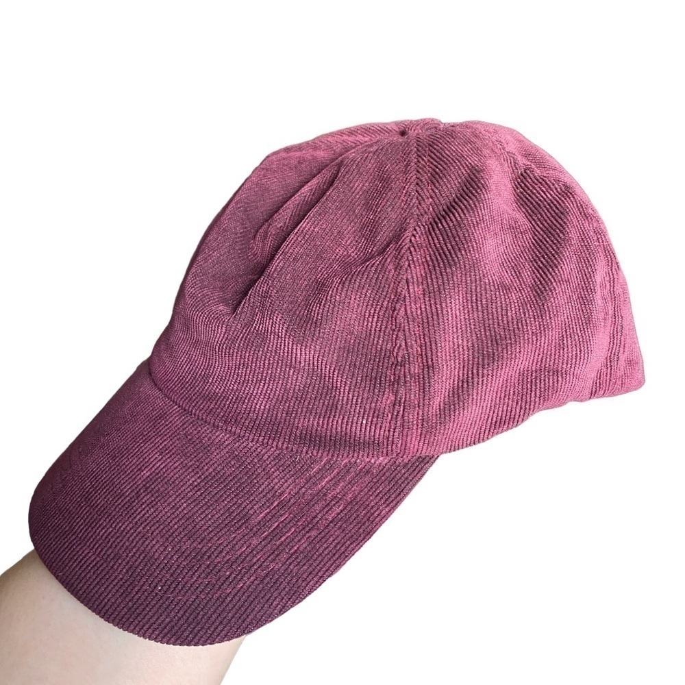MAROON CORDUROY BASEBALL HAT